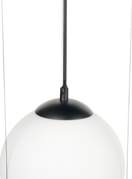 Závěsná lampa TOBINS Sklo Černá