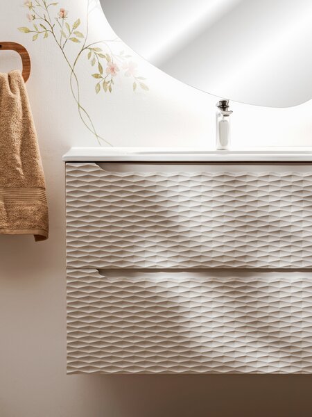 Comad Koupelnová skříňka pod umyvadlo Ocean Beige 70 béžová/dub olejovaný