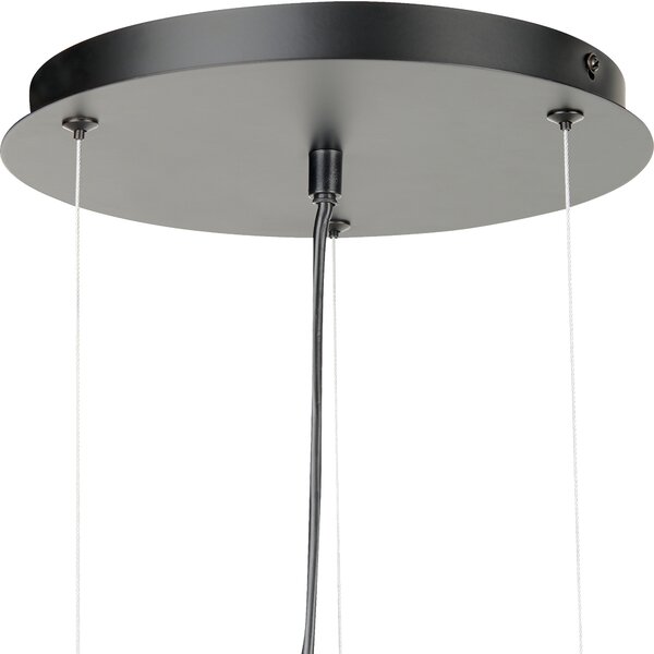 Závěsná lampa TOBINS Sklo Černá