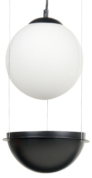 Závěsná lampa TOBINS Sklo Černá