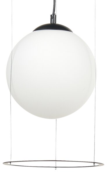 Závěsná lampa TOBINS Sklo Černá