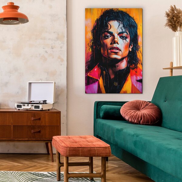 DUBLEZ | Barevný pop art portrét - Michael Jackson | UV tisk, Premium