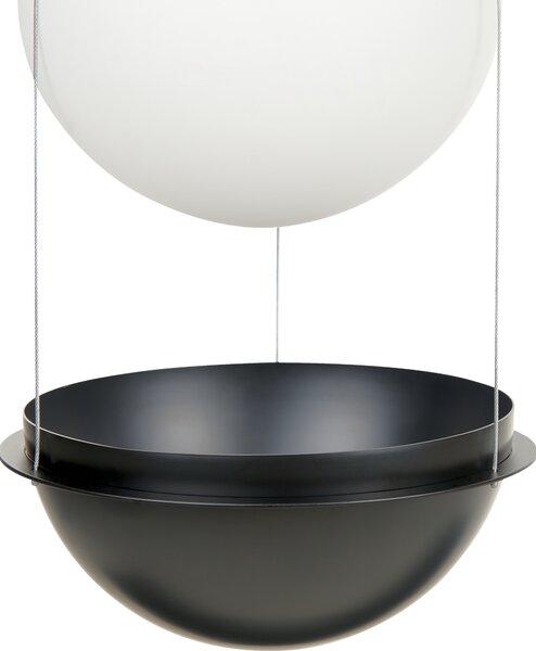 Závěsná lampa TOBINS Sklo Černá