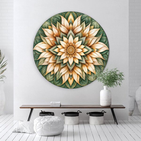 DUBLEZ | Květinová mandala - Srdce džungle | UV tisk, Premium