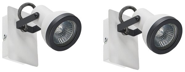 Sada 2 bodových lamp BARO Nastavitelná Kov Bílá