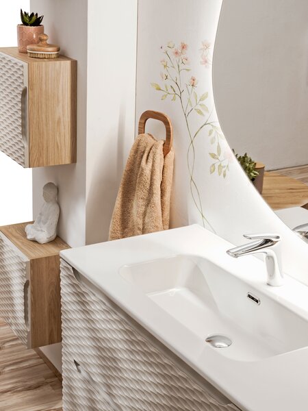 Comad Koupelnová skříňka pod umyvadlo Ocean Beige 120 béžová/dub olejovaný