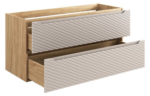 Comad Koupelnová skříňka pod umyvadlo Ocean Beige 120 béžová/dub olejovaný