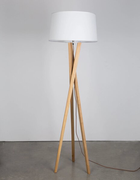 Dřevěná stojací lampa Salino A 50 Dřevo – Hnědá
