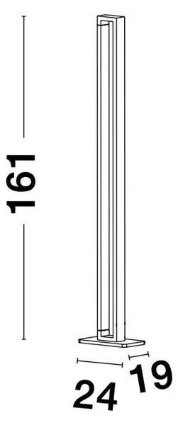LED stojací lampa Line – Bílá