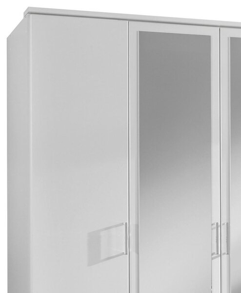Šatní skříň OSAKA š.180cm,bílá/vnitřek line grey