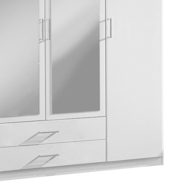 Šatní skříň OSAKA š.180cm,bílá/vnitřek line grey