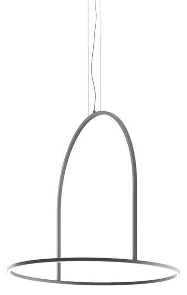 Axolight U-Light, závěsné svítidlo, 63W LED, 3000K, černá, prům. 90cm