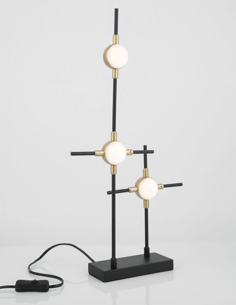 LED stolní lampa Atomo 28 černé – Zlatá