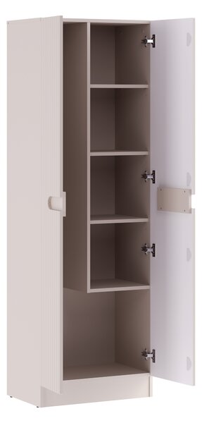 Comad Doplňková koupelnová skříňka vysoká s košem na prádlo Nova Cashmere 60 kašmír