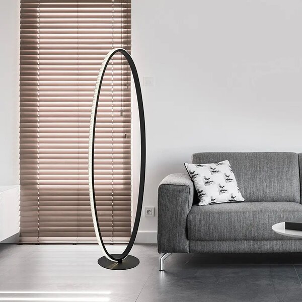 LED stojící lampa Nager – Černá