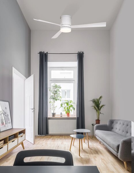 Stropní ventilátor Silky 13.2 bílé s dálkovým ovládáním – Bílá