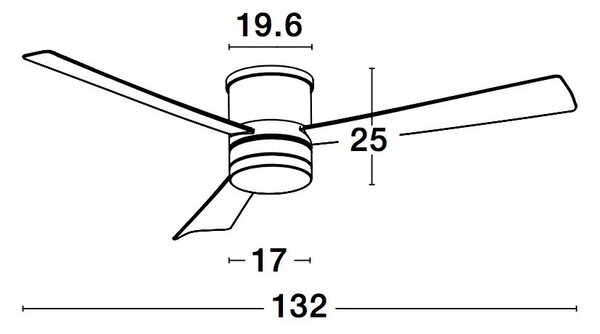 Stropní ventilátor Silky 13.2 bílé s dálkovým ovládáním – Bílá