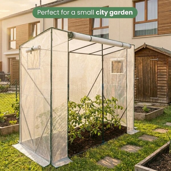 Zahradní foliovník 202x80x170 cm LUMPAN - bílý