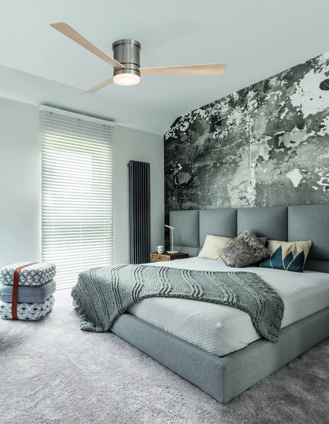 Stropní ventilátor Silky 13.2 nikl s dálkovým ovládáním – Šedá