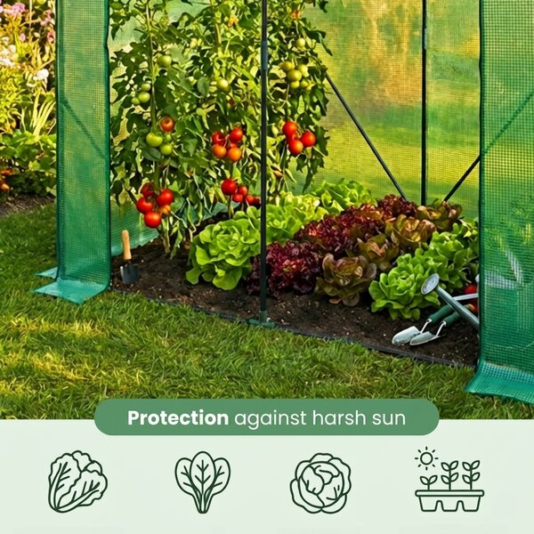 Zahradní foliovník 202x80x170 cm LUMPAN - zelený