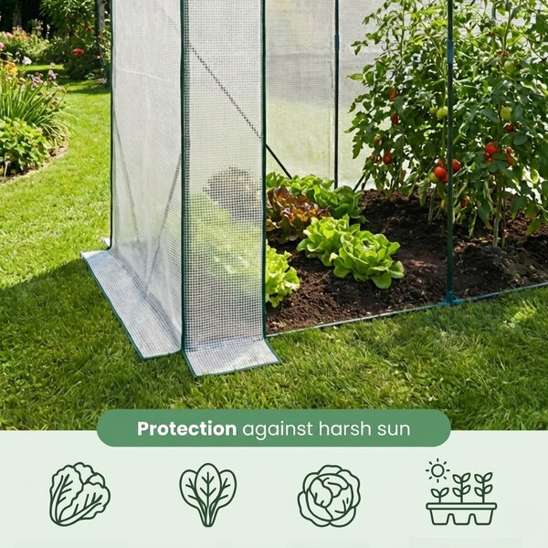 Zahradní foliovník 202x80x170 cm LUMPAN - bílý
