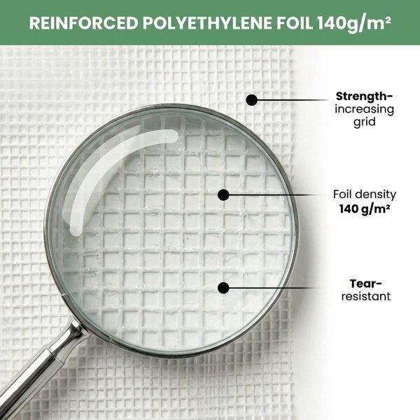 Přístěnný zahradní foliovník 100x200x210 cm LUMPAN - bílý