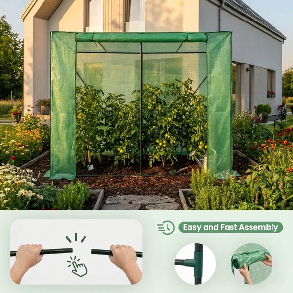 Zahradní foliovník 202x80x170 cm LUMPAN - zelený