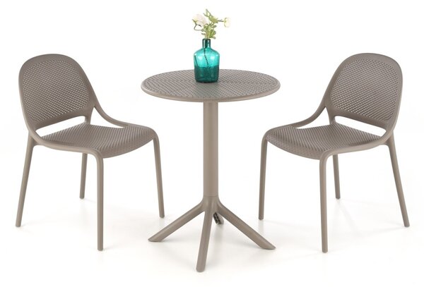HALMAR Zahradní kulatý stůl CALVO 60 cm khaki
