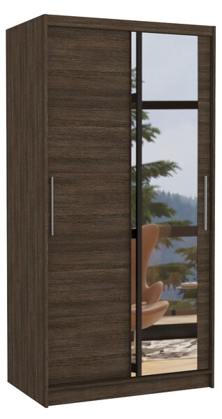 ADRK Šatní zrcadlová skříň posuvná BAROS CH 100, choco