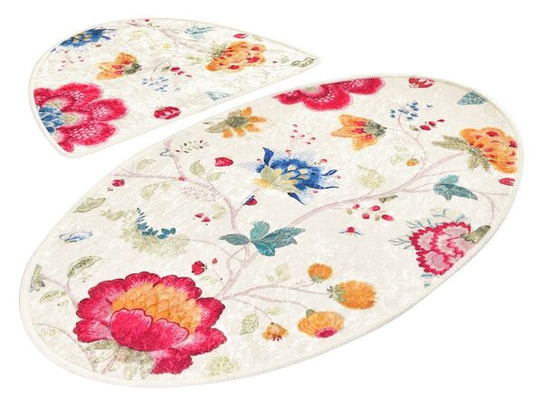 Světle hnědé koupelnové předložky v sadě 2 ks 60x100 cm Arya – Foutastic