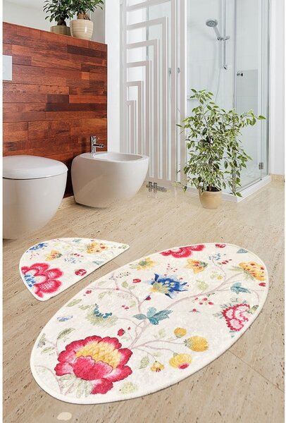 Světle hnědé koupelnové předložky v sadě 2 ks 60x100 cm Arya – Foutastic