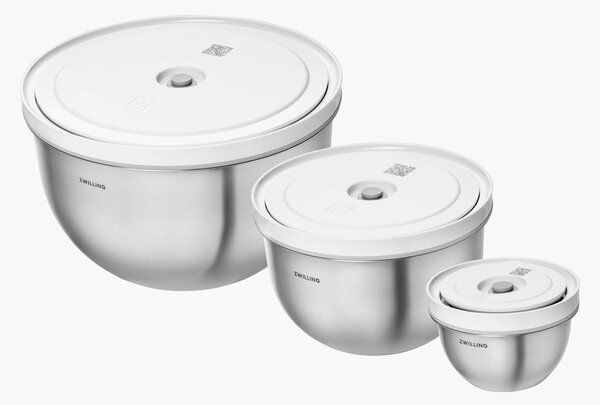 Sada vakuových misek's víčky z nerezové oceli Fresh & Save, 3 díly