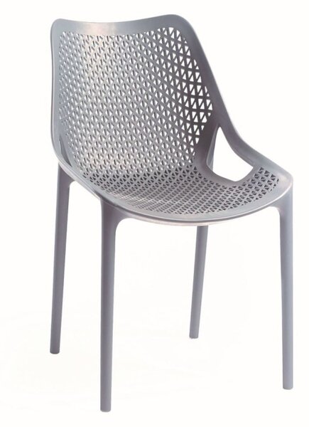 ROJAPLAST Zahradní židle - BILROS, plastová Barva: šedá