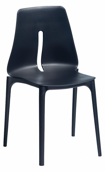ROJAPLAST Zahradní židle - OBLONG, plastová Barva: antracit