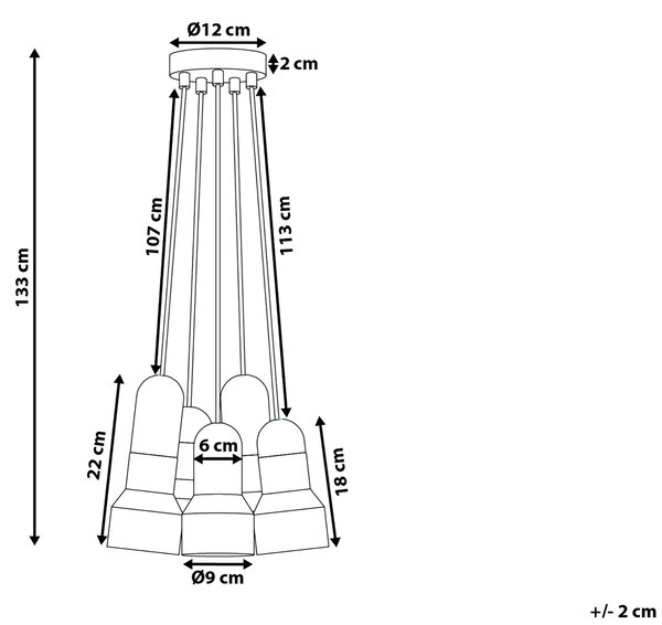Závěsná lampa APURE Beton Šedá