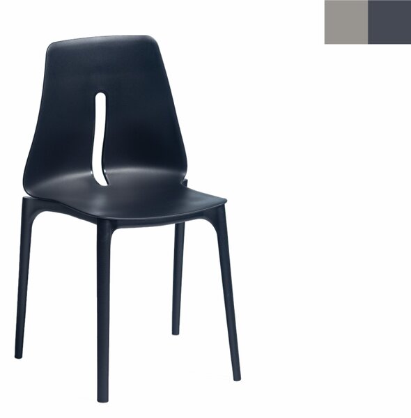 ROJAPLAST Zahradní židle - OBLONG, plastová Barva: šedá