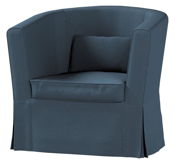 Potah na křeslo IKEA Ektorp Tullsta barva modrá látka pletený vzor