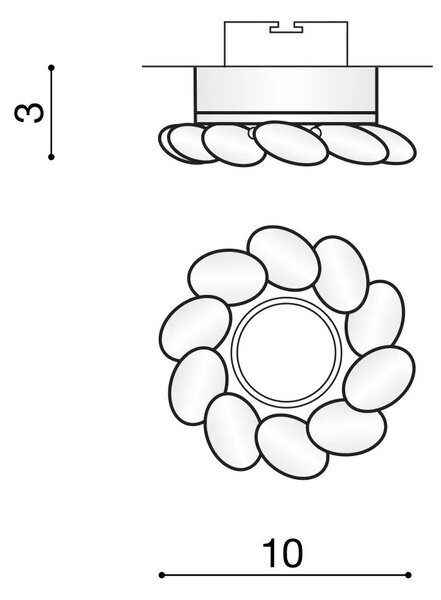 Podledové svítidlo Erika – Šedá