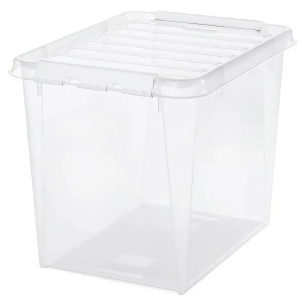 SmartStore Úložný box s bílými klipy Classic, 52 l