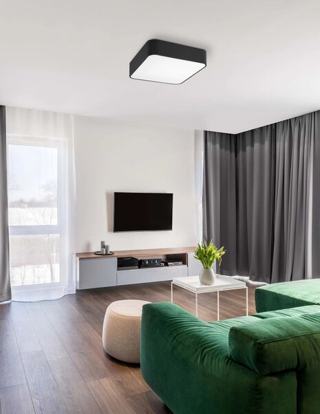 Moderní stropní svítidlo Ragu 36 černé – Černá