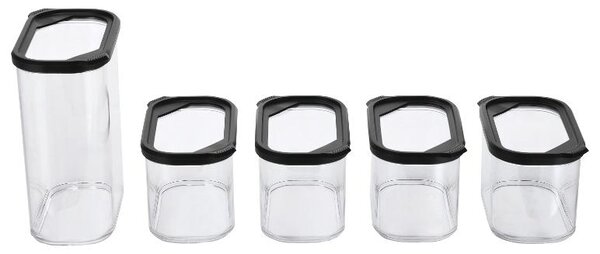 Silvercrest® Sada potravinových dóz (Sada 2 velikostí/černá) (100399645004)