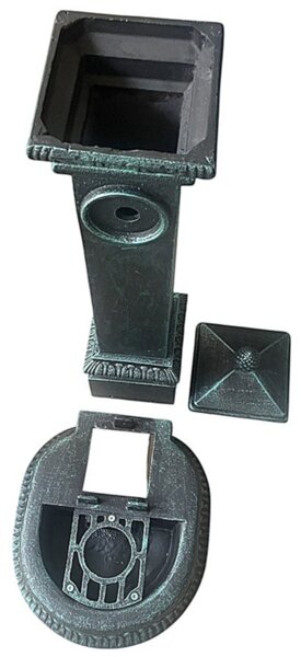 Vodovodní Litinový SLOUPEK AZTE XXL, zelená patina, 100 cm
