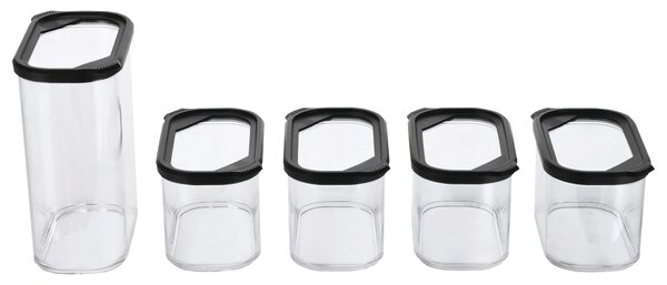 Silvercrest® Sada potravinových dóz (Sada 2 velikostí/černá) (100399645004)