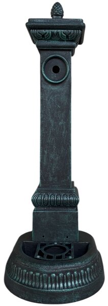 Vodovodní Litinový SLOUPEK AZTE XXL, zelená patina, 100 cm