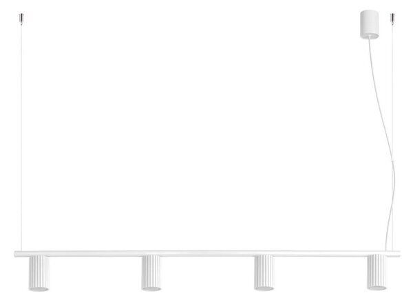 Sollux SL.2711 - Lustr na lanku KARBON 4xGU10/10W/230V bílá