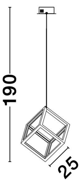 LED lustr Gabbia 25 černé – Černá