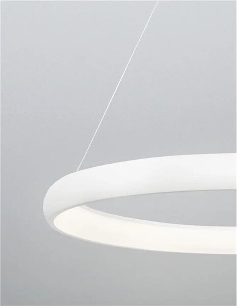 LED lustr Albi 80 bílé – Bílá