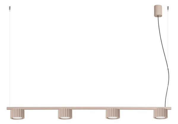 Sollux SL.2702 - Lustr na lanku AURA 4xGX53/10W/230V taupe