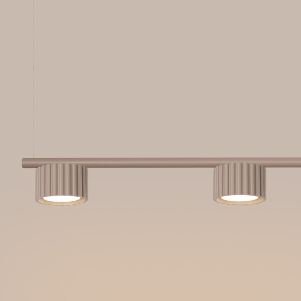 Sollux SL.2702 - Lustr na lanku AURA 4xGX53/10W/230V taupe
