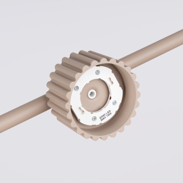 Sollux SL.2702 - Lustr na lanku AURA 4xGX53/10W/230V taupe